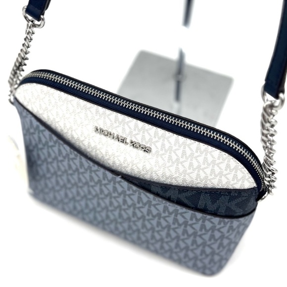 Michael Kors Medium Dome Jet Set Travel Xbody Bag Admiral Blue - Picture 6 of 9